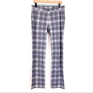 Betabrand Purple Plaid Pants Large